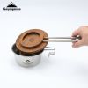 S362 picnic portable snow pull bowl steamer lattice steam drawer outdoor camping picnic stainless steel small dumpling steamer  - S-MG-Shera Bowl Wood