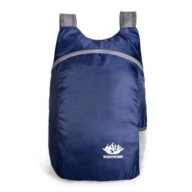 Colorful Folding Bag Backpack Outdoor Travel Large Capacity Sports Backpack - Navy