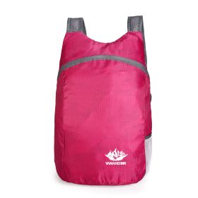 Colorful Folding Bag Backpack Outdoor Travel Large Capacity Sports Backpack - Pink