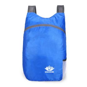 Colorful Folding Bag Backpack Outdoor Travel Large Capacity Sports Backpack - Blue