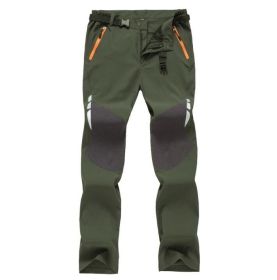 Softshell Pants, Water Repellant Outdoor Apparel - Green - 2XL