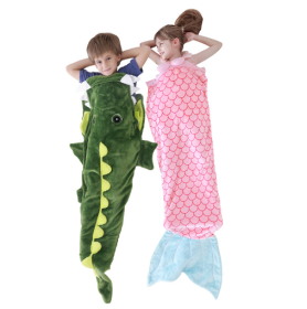 Cozy Animal Tail Blanket for Kids Soft and Comfortable Kids Sleeping Bag  - Style 1