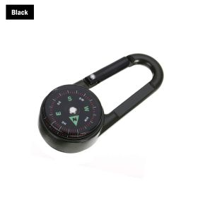 1pc Double-sided Multifunctional Camping Compass; Outdoor Accessories - Black