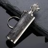 Creative Metal Keychain Lighter Wild Fire Ten Thousand Times Use Kerosene Lighters Gifts For Men - Ancient nickel snowflake lion