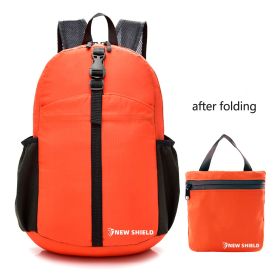 Folding Ultralight Portable Backpack as Outdoor Cycling Mountaineering Travel Backpack - Orange