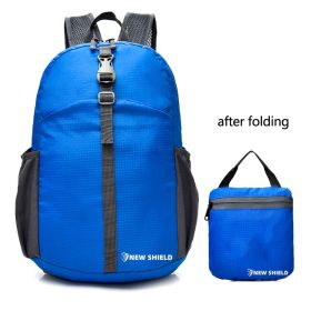 Folding Ultralight Portable Backpack as Outdoor Cycling Mountaineering Travel Backpack - Blue1