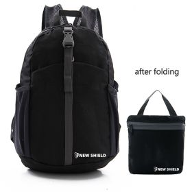 Folding Ultralight Portable Backpack as Outdoor Cycling Mountaineering Travel Backpack - Black1