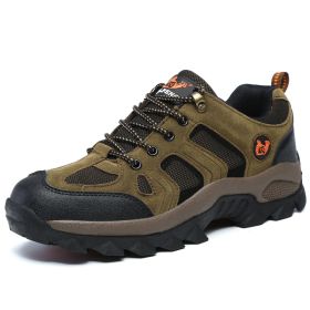 Waterproof Mens Hiking Sneakers Mountain Climbing Shoes Men Outdoor Trekking Sport Shoes Men Non-Slip Hunting Trekking Boots - Dark Grey - 41