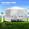 10'x10'20'30' Party Canopy Tent Outdoor Gazebo Heavy Duty Pavilion Event w/ Removable Walls - 10'x10' with 4 Walls