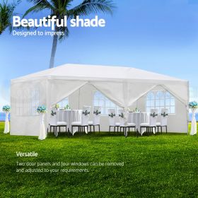 10'x10'20'30' Party Canopy Tent Outdoor Gazebo Heavy Duty Pavilion Event w/ Removable Walls - 10'x20' with 6 Walls