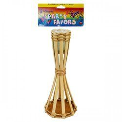 Bamboo Table Top Torch With Glass Votive And Candle (pack of 12) - KL23231