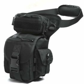 ANTARCTICA Waterproof Military Tactical Drop Leg Pouch Bag Type B Cross Over Leg Rig Outdoor Bike Cycling Hiking Thigh Bag - Black