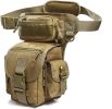 ANTARCTICA Waterproof Military Tactical Drop Leg Pouch Bag Type B Cross Over Leg Rig Outdoor Bike Cycling Hiking Thigh Bag - Brown