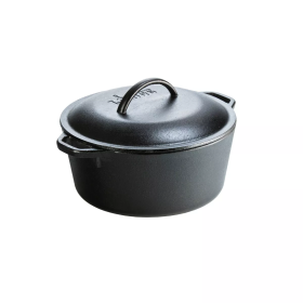 5qt Cast Iron Dutch Oven - black.