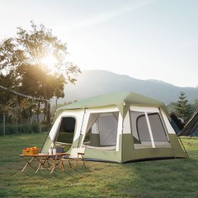 10 Person Camping Tent Setup in 60 Seconds with Rainfly & Windproof Tent with Carry Bag for Family Camping & Hiking - As shown