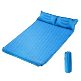 Self-Inflating Camping Outdoor Sleeping Mat with Pillows Bag - Blue