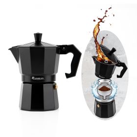 RAINBEAN Stovetop Espresso Maker 180ml for 3 Cups Espresso, Italian Moka Pot Coffee Maker, for Coffee Latte Mocha Cappuccino Macchiato Cuban Cafe Make