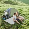 75"D x 25"W x 3"H Memory Foam Camping Mattress. with Storage Bag and Pillow - grey