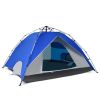 2-in-1 4 Person Instant Pop-up Waterproof Camping Tent - Blue