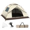 Fully Automatic Quick Opening Tent, Waterproof Sunscreen Mosquito-proof Portable Tent For Outdoor Camping Ban on Amazon sales - beige