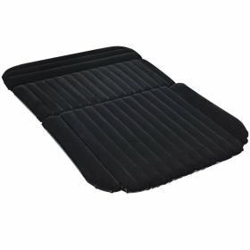 Inflatable SUV Air Backseat Mattress Travel Pad with Pump Outdoor - Black