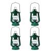 Lot of 4 - Hurricane Kerosene Oil Lantern Emergency Hanging Light Lamp - Green - 8 Inch - OMNI