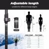 Pair of 2 Trekking Walking Hiking Sticks Anti-shock Adjustable Alpenstock Poles - as picture