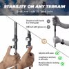 Pair of 2 Trekking Walking Hiking Sticks Anti-shock Adjustable Alpenstock Poles - as picture