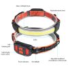 2Packs Rechargeable Headlamp 3 Light Modes White Red Light Headlight Band Flashlight Hand-free Head Torch for Fishing Camping Hiking Running - Headlam