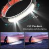 2Packs Rechargeable Headlamp 3 Light Modes White Red Light Headlight Band Flashlight Hand-free Head Torch for Fishing Camping Hiking Running - Headlam