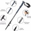 Pair of 2 Trekking Walking Hiking Sticks Anti-shock Adjustable Alpenstock Poles - as picture