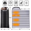 ANTARCTICA GEAR Heated Sleeping Bag 3 Adjustable Heating Levels Cold Weather Sleeping Bag for All Season Hiking & Camping - Black