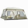 10 Person Camping Tent Setup in 60 Seconds with Rainfly & Windproof Tent with Carry Bag for Family Camping & Hiking - As shown