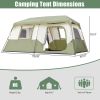 8 Person Camping Tent Setup in 60 Seconds with Rainfly & Windproof Tent with Carry Bag for Family Camping & Hiking - as picture