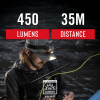 COAST FL60R Rechargeable Dual Power 450 Lumen Wide Angle Flood Beam Focusing LED Headlamp, 3.3 oz - COAST