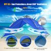 2-in-1 4 Person Instant Pop-up Waterproof Camping Tent - Blue