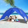 2-in-1 4 Person Instant Pop-up Waterproof Camping Tent - Blue