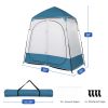 90x90x48" Portable Outdoor Pop UP Camping Shower Tent Enclosure, Shower Shelter, Changing Room, Dressing Tent, 2 Rooms, Instant Tent Blue/White RT - W