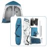 90x90x48" Portable Outdoor Pop UP Camping Shower Tent Enclosure, Shower Shelter, Changing Room, Dressing Tent, 2 Rooms, Instant Tent Blue/White RT - W