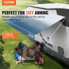 VEVOR RV Awning Fabric Replacement, 13'2" Fabric Length for 14' Awning, Heavy Duty 3-Ply 16oz PVC Camper Awning Fabric, Waterproof & UV Protection Out