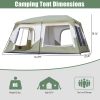 10 Person Camping Tent Setup in 60 Seconds with Rainfly & Windproof Tent with Carry Bag for Family Camping & Hiking - As shown