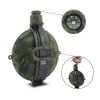 Collapsible Military Water Bottle Silicone Water Kettle Canteen with Compass Foldable Water Bottle for Traveling Hiking Camping - B4