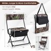 Foldable Patio Chair with Storage Pocket Backrest for Camping Hiking - Camouflage