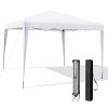 10 x 10 Feet Outdoor Pop-up Patio Canopy for  Beach and Camp - White