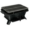 Heavy Duty Cast Iron Tabletop BBQ Grill Stove for Camping Picnic - black