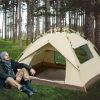 Fully Automatic Quick Opening Tent, Waterproof Sunscreen Mosquito-proof Portable Tent For Outdoor Camping Ban on Amazon sales - beige