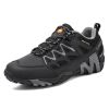 Outdoor Lover Trekking Shoes Men Waterproof Hiking Shoes Mountain Boots Genuine Leather Woodland Hunting Tactical Shoes - Men-Dark gray-Orange - 37