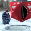 2-person Portable Ice Shelter Fishing Tent with Bag - Black