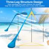 Beach Canopy Tent 10x10ft Sun Shelter Family Beach Tent Outdoor Shade UPF50+ with Sandbag Foldable Poles Carry Bag for Camping Trip Fishing Picnic - 2