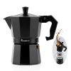 RAINBEAN Stovetop Espresso Maker 180ml for 3 Cups Espresso, Italian Moka Pot Coffee Maker, for Coffee Latte Mocha Cappuccino Macchiato Cuban Cafe Make